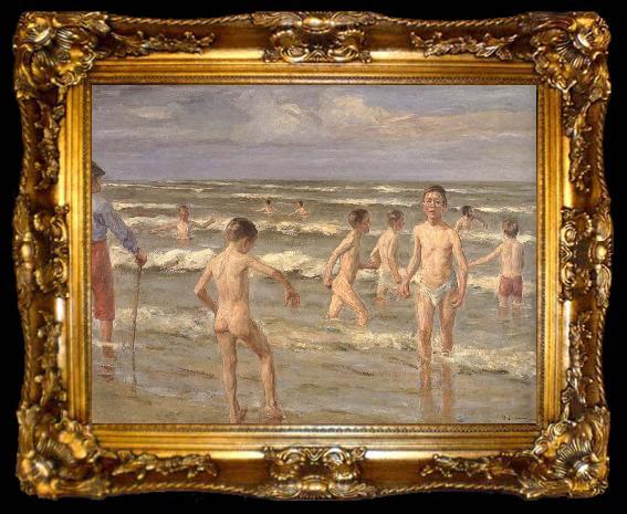 framed  Walter Leistikow Bathing boy, ta009-2